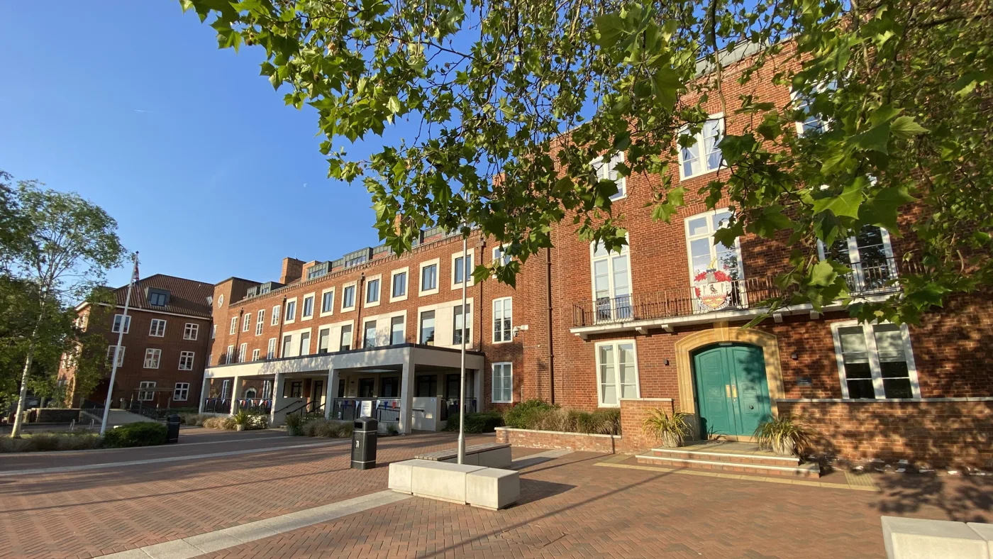 Brentwood Town Hall on Ingrave Road, where paper copies of the survey are available at reception