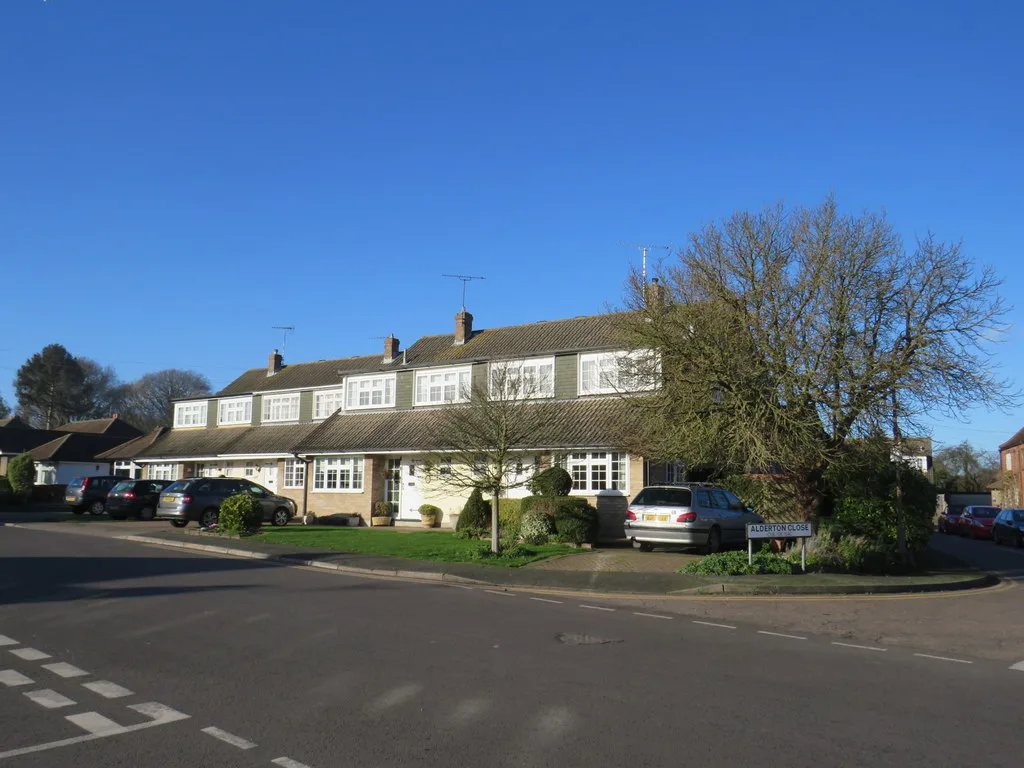 Houses on Hatch Road, Pilgrims Hatch, in the unparished part of Brentwood borough